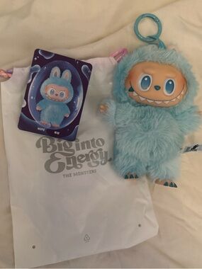 LABUBU The Monsters Plush Clip-On Toy - Blue